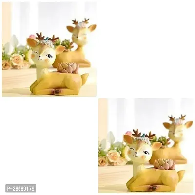 Deer Planter For Home Decor Decorative Item-Without Plan Pack Of 2