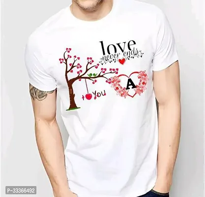 Reliable White Polyester Printed Round Neck Tshirt For Men