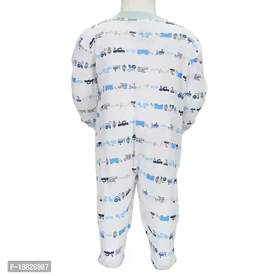 CABLE GALLERY Winter Cotton Full Sleeve Baby Romper  Sleepsuit for Baby Boys  Baby Girls Printed Pure Soft Cotton Toddler Sleepers Pack of 3 (Pattern may Vary)-thumb5