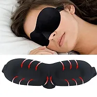 CABLE GALLERY Blind Sleeping Eye Mask Slip Night Sleep Eye black 3D Cotton Cover Super Soft  Smooth Travel Masks for Men Women Girls Boys Kids (1 pack eye mask) (2 Pc)-thumb3