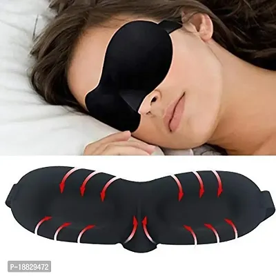 CABLE GALLERY Blind Sleeping Eye Mask Slip Night Sleep Eye black 3D Cotton Cover Super Soft  Smooth Travel Masks for Men Women Girls Boys Kids (1 pack eye mask) (2 Pc)-thumb4