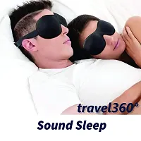 CABLE GALLERY Mulberry Silk, Super Smooth Sleep Eye Mask Black Color Blind Sleeping Slip Night Sleep Eye black 3D Cotton Cover Super Soft  Smooth Travel Masks for Men Women Girls Boys Kids (1)-thumb3