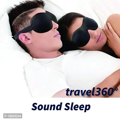 CABLE GALLERY Mulberry Silk, Super Smooth Sleep Eye Mask Black Color Blind Sleeping Slip Night Sleep Eye black 3D Cotton Cover Super Soft  Smooth Travel Masks for Men Women Girls Boys Kids (1)-thumb4