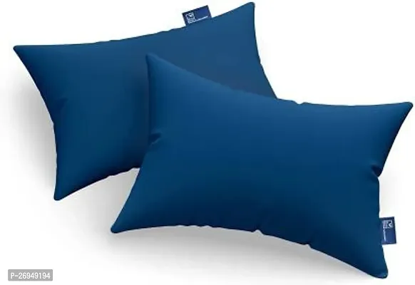 Ultra Soft Fluppy Luxurious Navy Blue Bed Pillows Set For Sleeping- Pack Of 2-thumb0