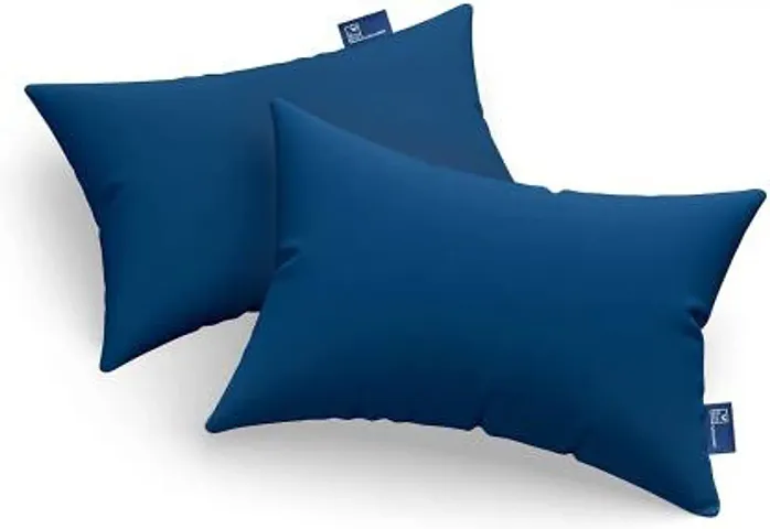 Ultra Soft Fluppy Luxurious Navy Blue Bed Pillows Set For Sleeping- Pack Of 2
