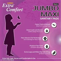 Jumbo Sanitary 100% Natural Cotton Pad (100% leakage Proof Sanitary Napkins ) maxi 320mm XXXL size For Women Combo 40 Pads Pack Of / Total 40 Padss-thumb2