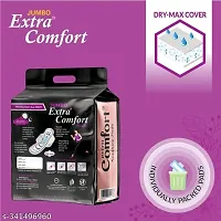 Extra comfart Natural Cotton Pad (100% leakage Proof Sanitary Napkins ) maxi 320mm XXXL size For Women Combo 80 Pads Pack Of / Total 80 Pads-thumb1
