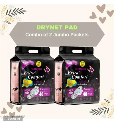 Extra leakage free Extra large (Size - 320mm | XXXL) Sanitary Pads (Combo of 2 Packets) (Total 80 Pads ) Sanitary Napkin-thumb0