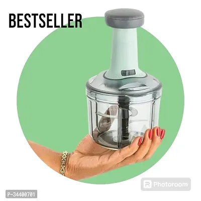 Manual Push Chopper 800 - ML  3 - Steel Blade Hand Press Vegetables Chopper Kitchen for Cutting Salad, Onion, Chilly Mixer BIG SIZE HAVEY CHOPPER (COLOUR - pista