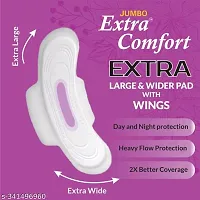 Extra comfart Natural Cotton Pad (100% leakage Proof Sanitary Napkins ) maxi 320mm XXXL size For Women Combo 80 Pads Pack Of / Total 80 Pads-thumb3