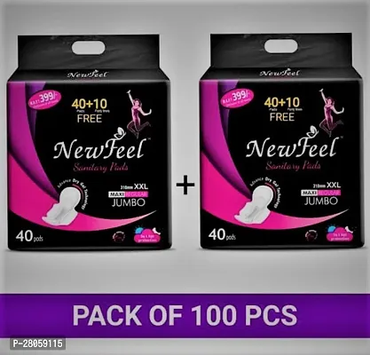 GiveIT2Me New Feel Sanitary Pads for Girls and Women, Soft and Comfortable 310mm Sanitary Napkins (XXL PADS, Pack of 40)