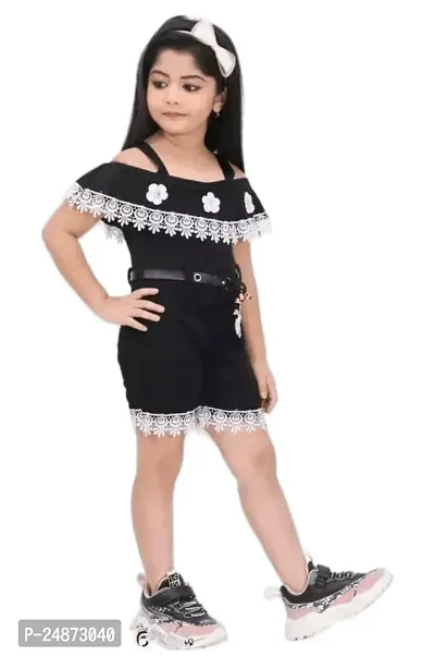 Stylish Cotton Black Dress For Baby Girl-thumb0