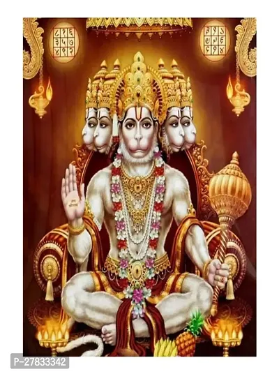 Hanuman Ji Multicolor Wall Posters 18X12