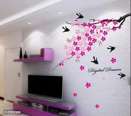 Flower Branch With Birds Wall Sticker-thumb0