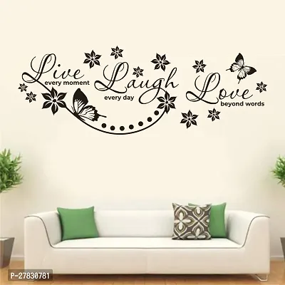 Live Laugh And Love Family ndash; Butterfly ndash; Flowers ndash; Decorative Wallsticker  Ws088-thumb0