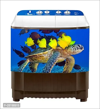 Decorative Abstract Natural Fishes Water Washing Machine Sticker Multicolor Pvc Vinyl 86X60-thumb0