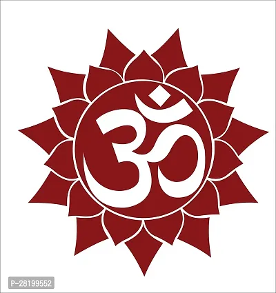 Diwali Puja Function Home Decoration Floor Decoration Rangoli Om Decorative Wall Sticker Size - 38 Cm X 38 Cm