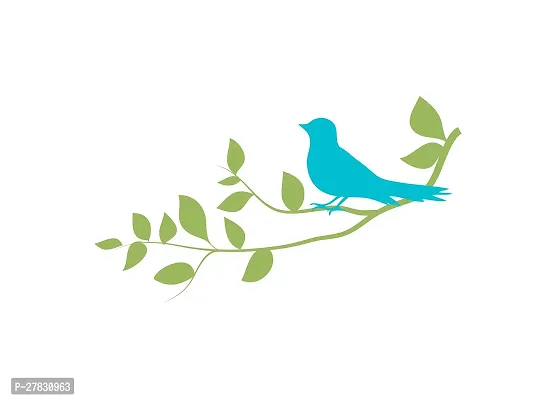 Multicolor Birds On Branch Wall Sticker For Room, Office, Cafe-thumb0