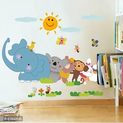 Jungle Cartoon Cute Animals Wall Sticker-thumb0