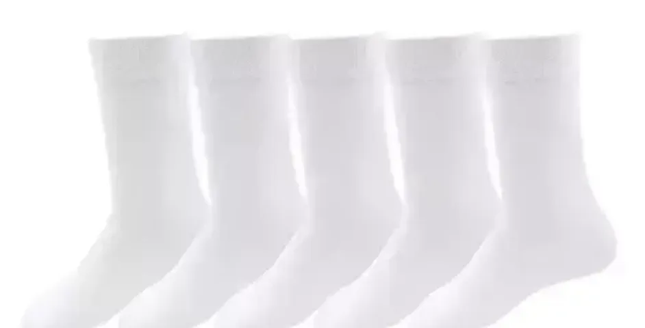 Socks (Size:4 _ 7-9 Years) Pack of 5 Pairs Socks Boys and Girls Calf Length Plain Organic School Socks Boys/Girls/Kids/Unisex Pure Lycra School Socks