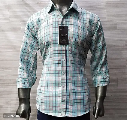 Reliable Multicoloured Cotton Blend Checked Long Sleeves Casual Shirt For Men-thumb0