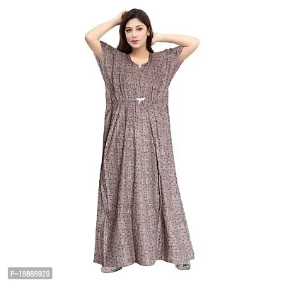 Stylish Embellished rich long Printed nightwear Combo Pack of 2-thumb4