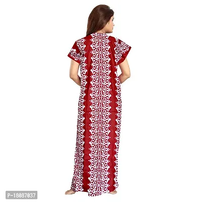 Stylish Embellished rich long Printed nightwear Combo Pack of 2-thumb5