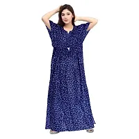 Stylish Embellished rich long Printed nightwear Combo Pack of 2-thumb1