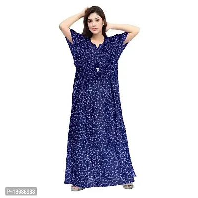 Stylish Embellished rich long Printed nightwear Combo Pack of 2-thumb2