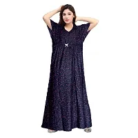 Stylish Embellished rich long Printed nightwear Combo Pack of 2-thumb1