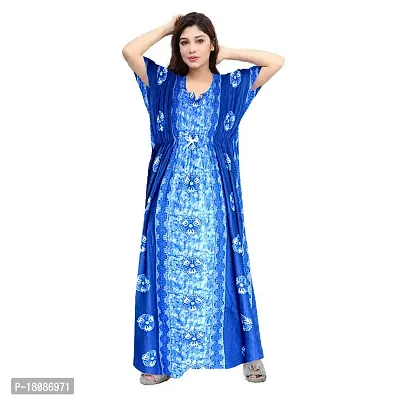 Stylish Embellished rich long Printed nightwear Combo Pack of 2-thumb2