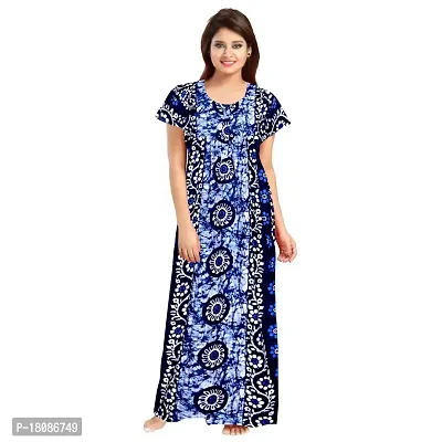 Stylish Embellished rich long Printed nightwear Combo Pack of 2-thumb4