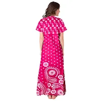 Stylish Embellished rich long Printed nightwear Combo Pack of 2-thumb2