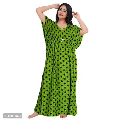 Stylish Embellished rich long Printed nightwear Combo Pack of 2-thumb2