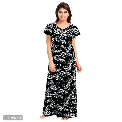 Stylish Embellished rich long Printed nightwear Combo Pack of 2-thumb4