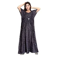 Stylish Embellished rich long Printed nightwear Combo Pack of 2-thumb3