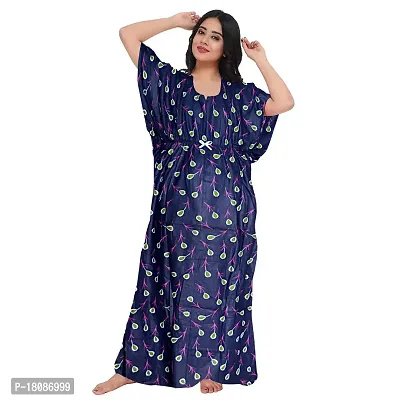 Stylish Embellished rich long Printed nightwear Combo Pack of 2-thumb2