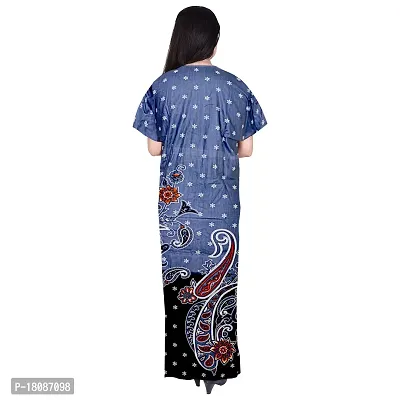 Stylish Embellished rich long Printed nightwear Combo Pack of 2-thumb5