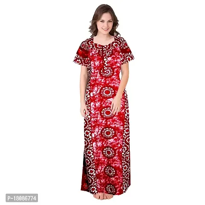 Stylish Embellished rich long Printed nightwear Combo Pack of 2-thumb2