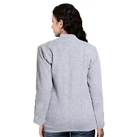Mudrika Women Woolen V-Neck | Winter Wear Cardigan Pullover for Women | Fashionably Regular Fit Sweater Jerseys for Women's  Girls Grey-thumb1