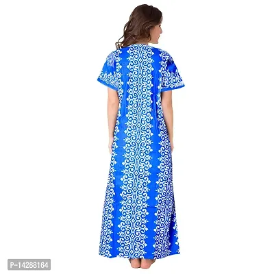 JVSP 100% Cotton Nighty for Women || Full Length Printed Nighty/Maxi/Night Gown/Night Dress/Nightwear Inner  Sleepwear for Women's (Combo Pack of 2)-thumb5