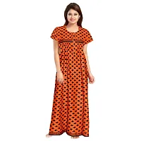 Nandini Women's Cotton Block Print Maxi Nightdress (ComboNT7117 L Multicolor_Multicolor_L)-thumb3