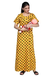 Women Printed Feeding Nighty For Maternity Wear In Amazing Colors And Best Fabric Pack Of 2-thumb1