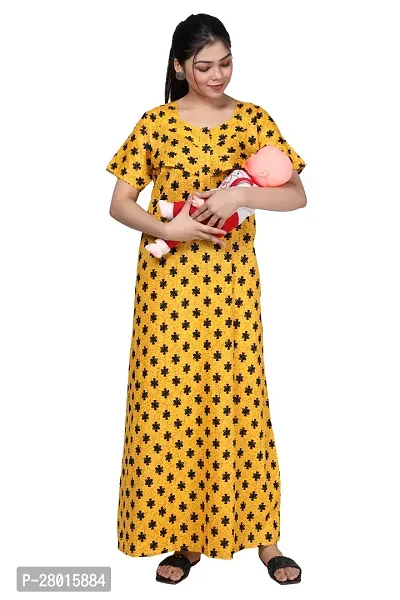 Women Printed Feeding Nighty For Maternity Wear In Amazing Colors And Best Fabric Pack Of 2-thumb2