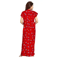 Mudrika Women's Cotton All Over Print Maxi Length Night Gown (ComboNT7691 XXL Red, Grey_Red, Grey_2XL)-thumb2