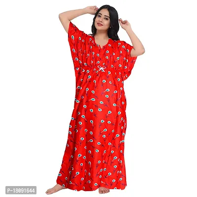 Stylish Embellished rich long Printed nightwear Combo Pack of 2-thumb3