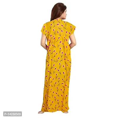 JVSP Women's Wear Pure Cotton Printed Nightgown Cotton Maternity Wear Kaftan Maxi Long Nighty (Combo Pack of 2 Pieces)-thumb4