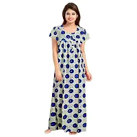 Lorina Women's Cotton Block Print Maxi Nighty (ComboNT7386 L Yellow, Red_Yellow, Red_L)-thumb3