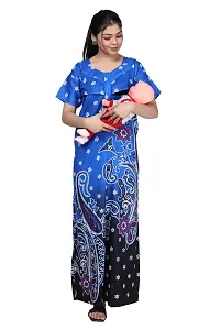 Women Printed Feeding Nighty For Maternity Wear In Amazing Colors And Best Fabric Pack Of 2-thumb3