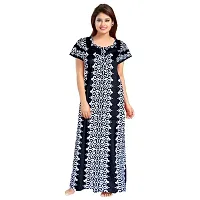 JVSP 100% Cotton Nighty for Women || Long Length Printed Nighty/Maxi/Night Gown/Night Dress/Nightwear Inner  Sleepwear for Women's (Combo Pack of 2)-thumb1